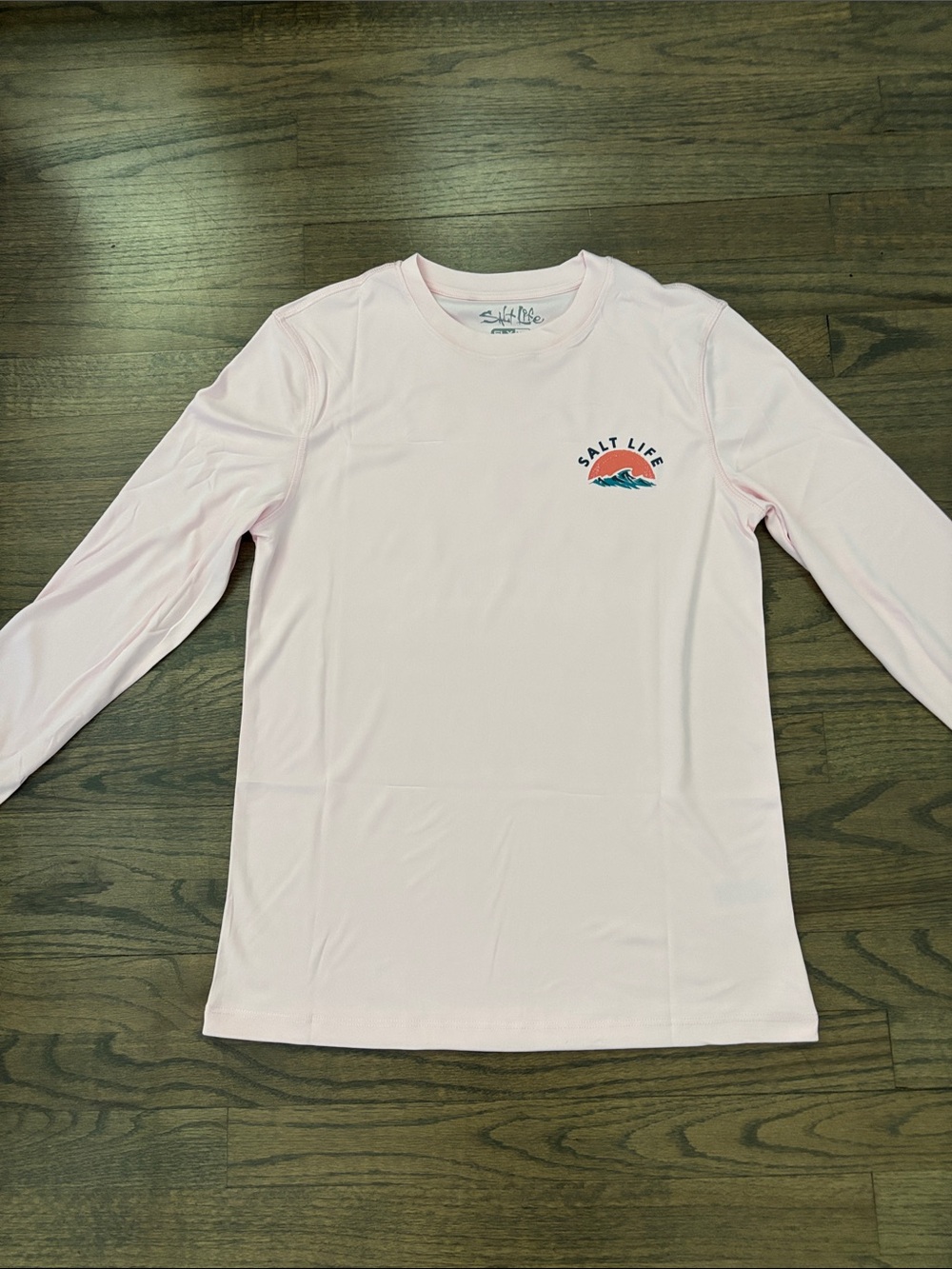 Salt Life Pink Long Sleeve Sun Shirt with Wave Logo
